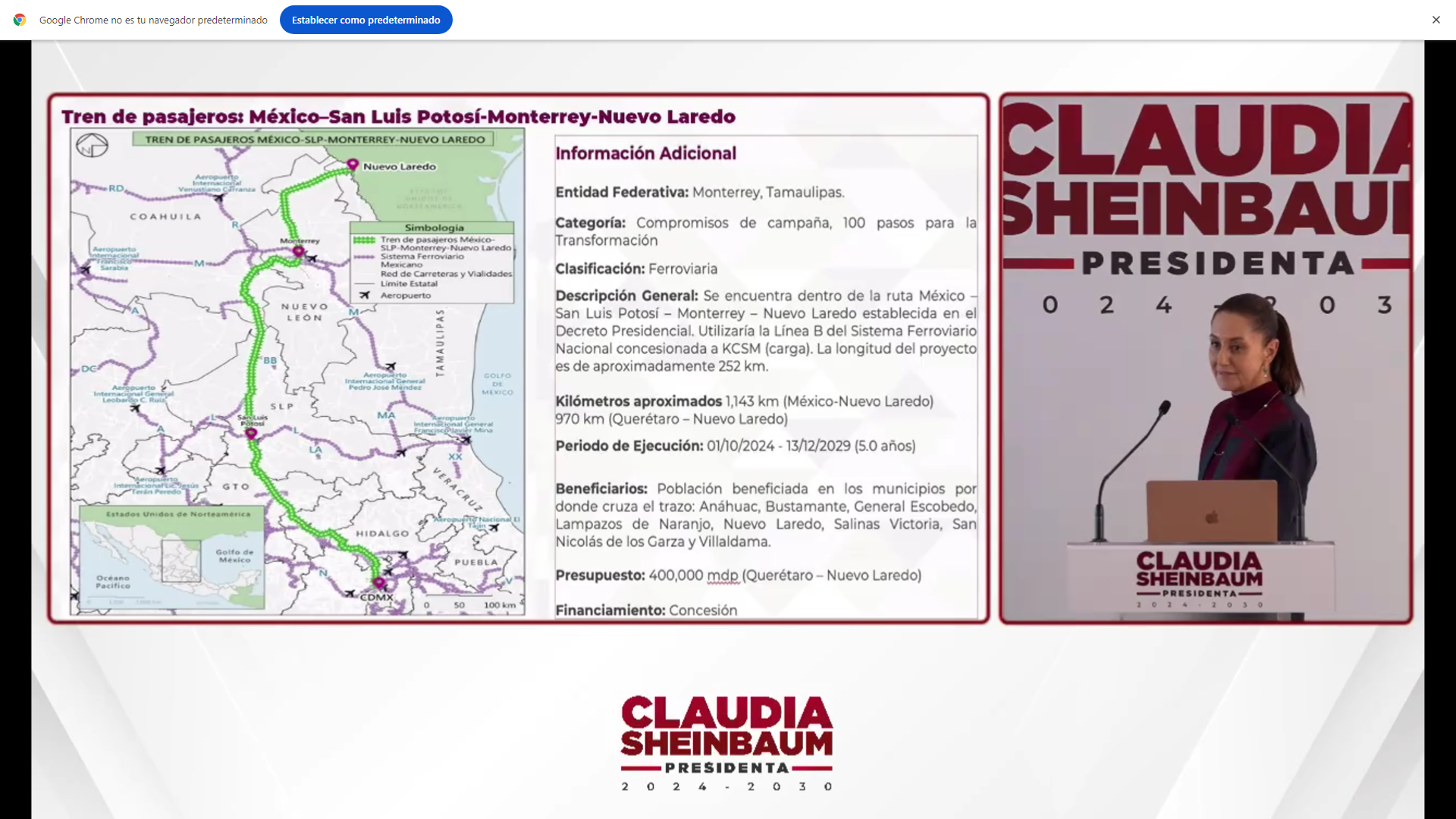 Pasará por Saltillo tren CDMX-Nuevo Laredo