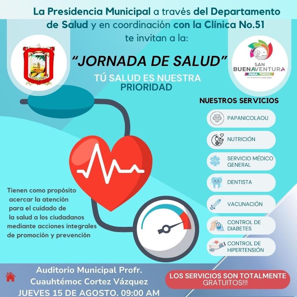 INVITA SAN BUENA A JORNADAS DE SALUD