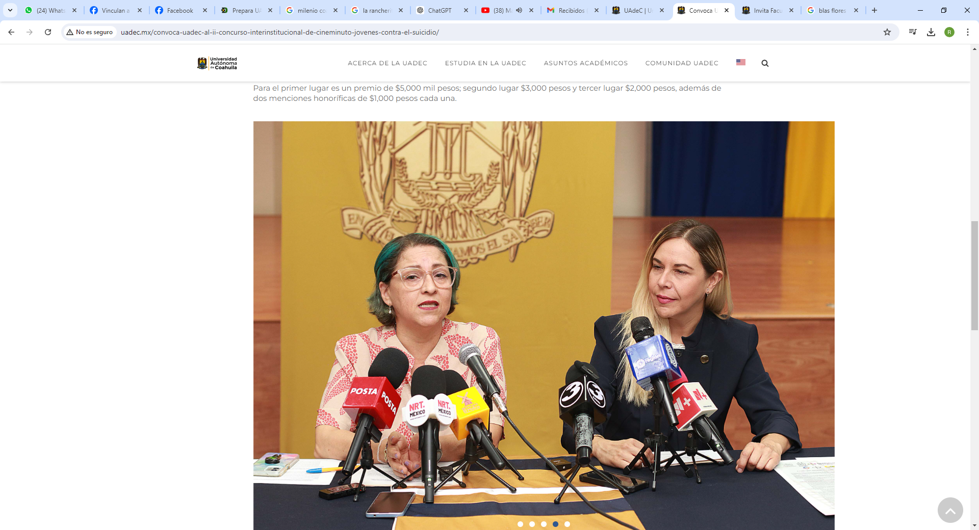 Invita UAdeC a concurso de cine