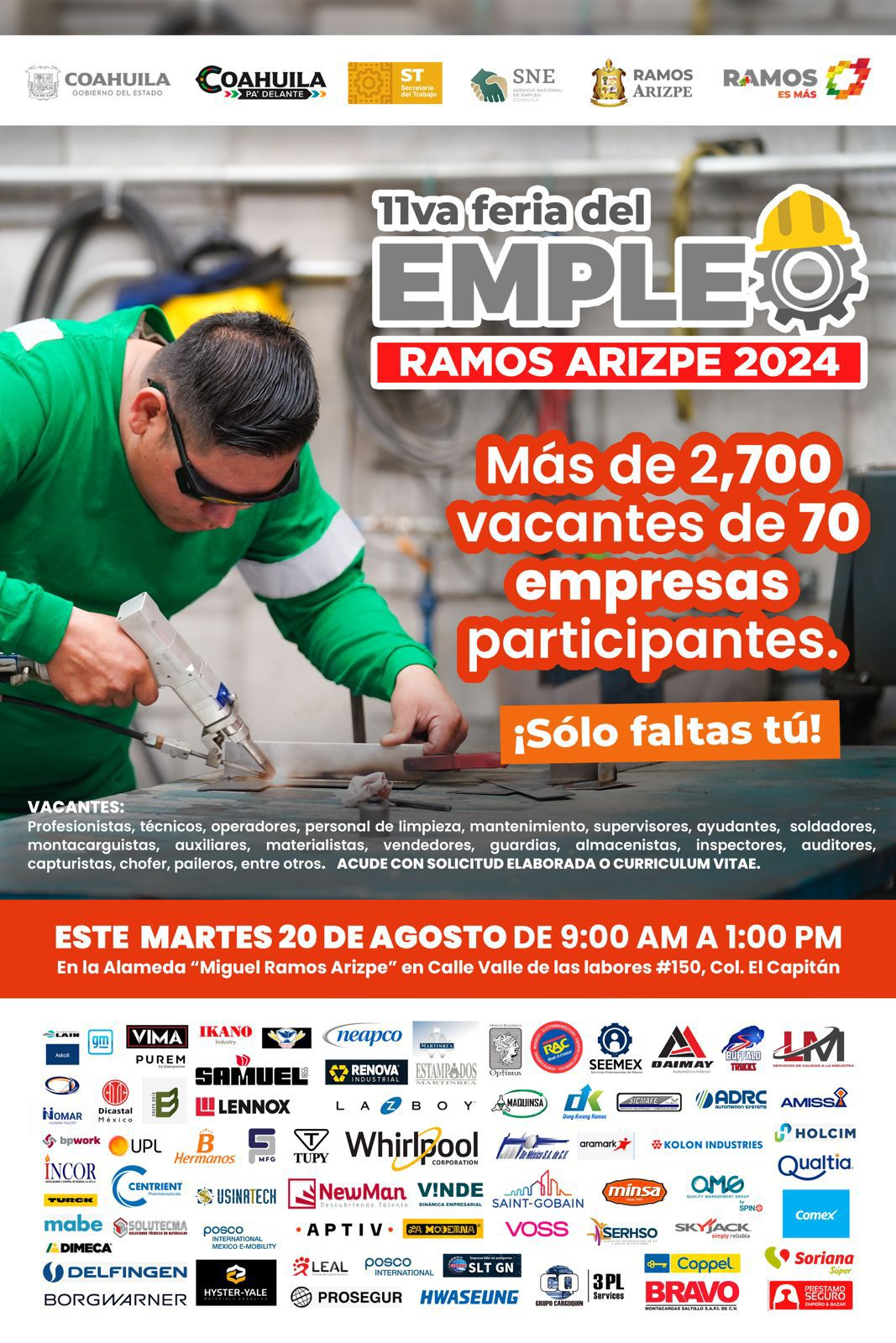 EMPRESAS INCLUYENTES FORMARÁN PARTE DE LA FERIA DEL EMPLEO EN RAMOS ARIZPE