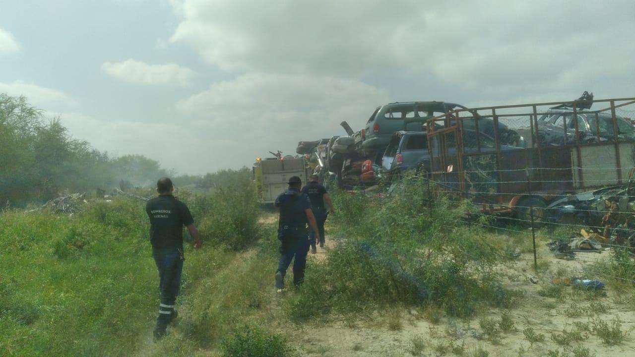 Daños mínimos por incendio en yonke