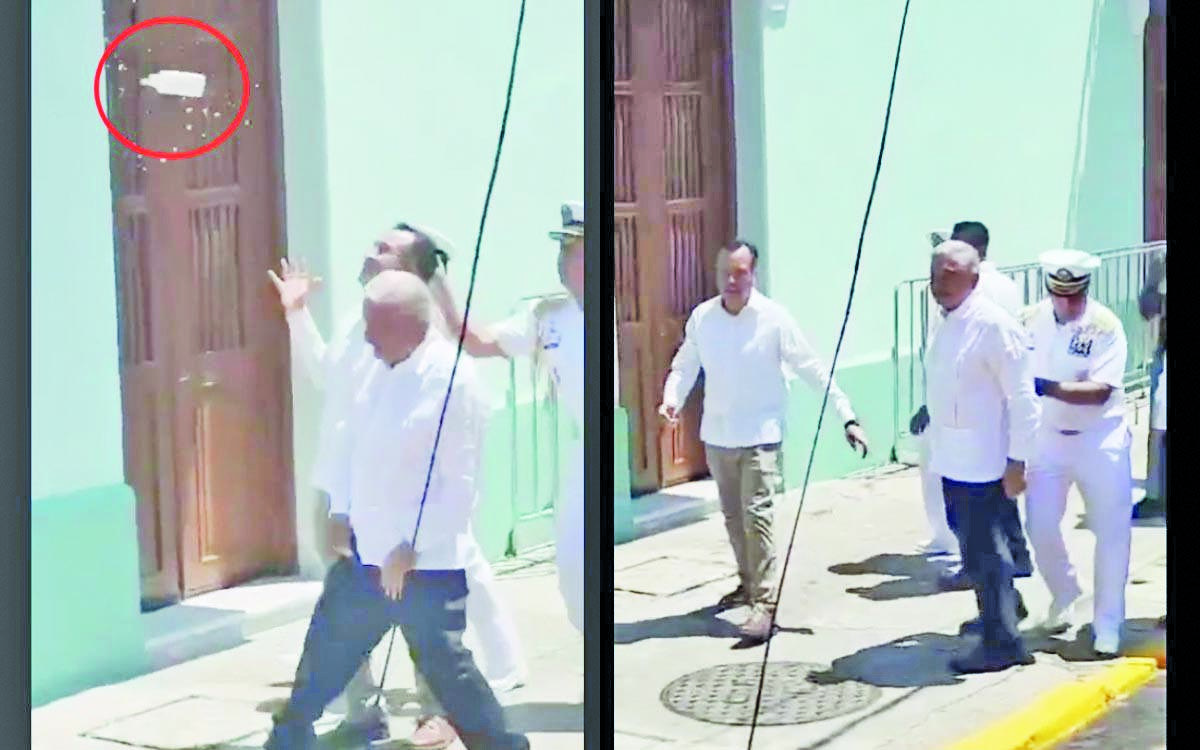 Reciben a AMLO al grito de «¡dictador!»