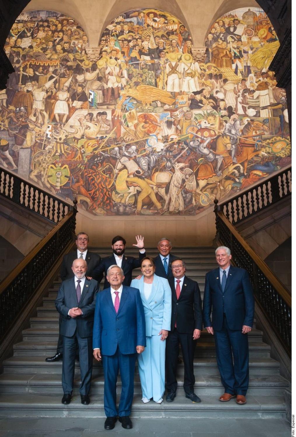 La última y nos vamos: AMLO ofrece comida a presidentes latinoamericanos en Palacio Nacional