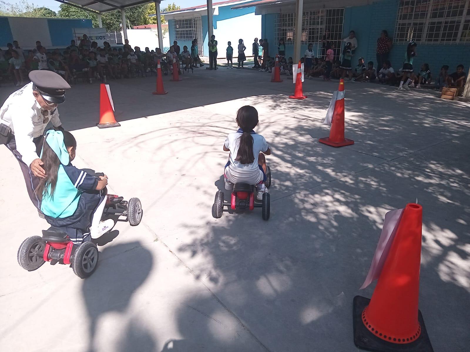 Imparten en San Buena Educación Vial Escolar