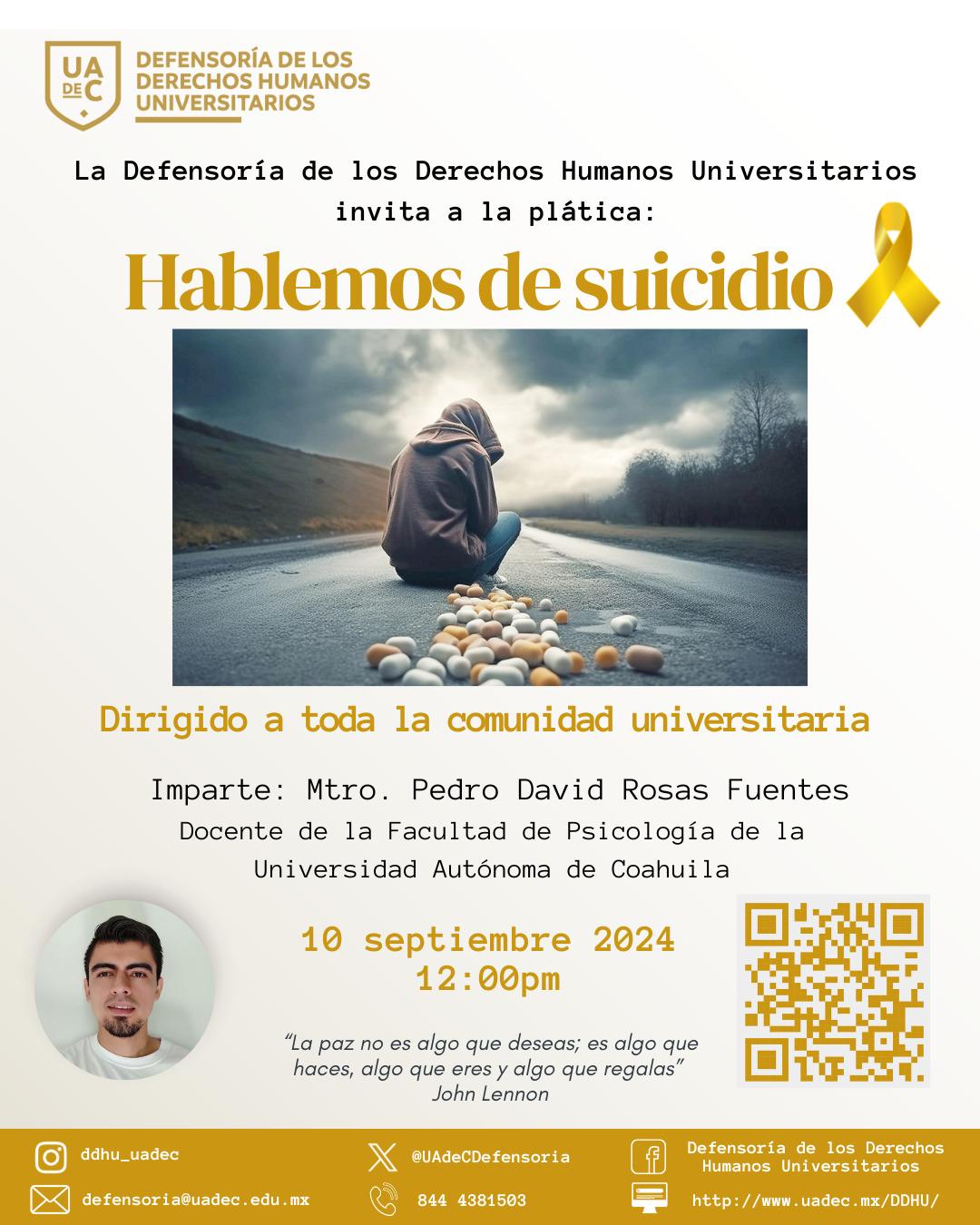 Convoca UAdeC a su charla de prevención