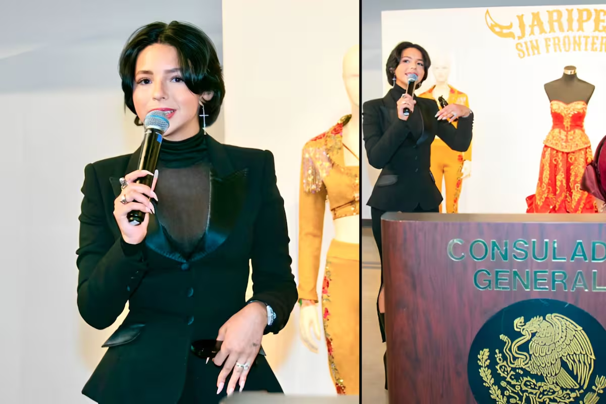 Ángela Aguilar presenta su colección de vestidos en Houston y deja mensaje a Nodal