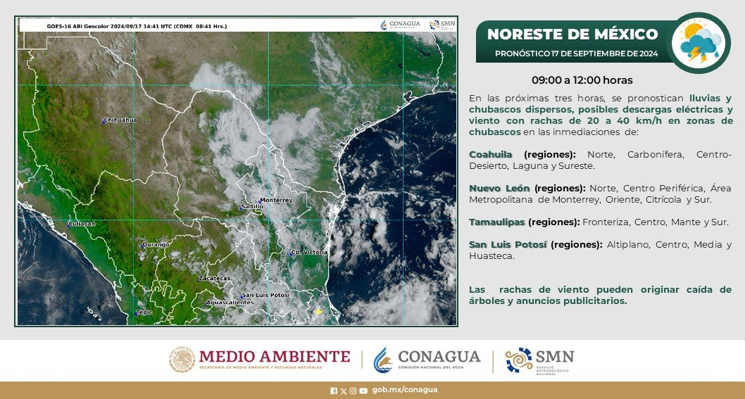 SE ESPERAN LLUVIAS EN COAHUILA