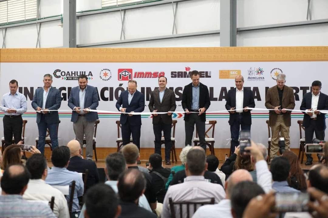 Inaugura Manolo la planta IMMSA