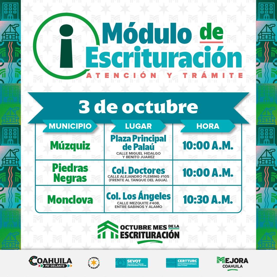 Instalarán módulo de escrituración en Palaú