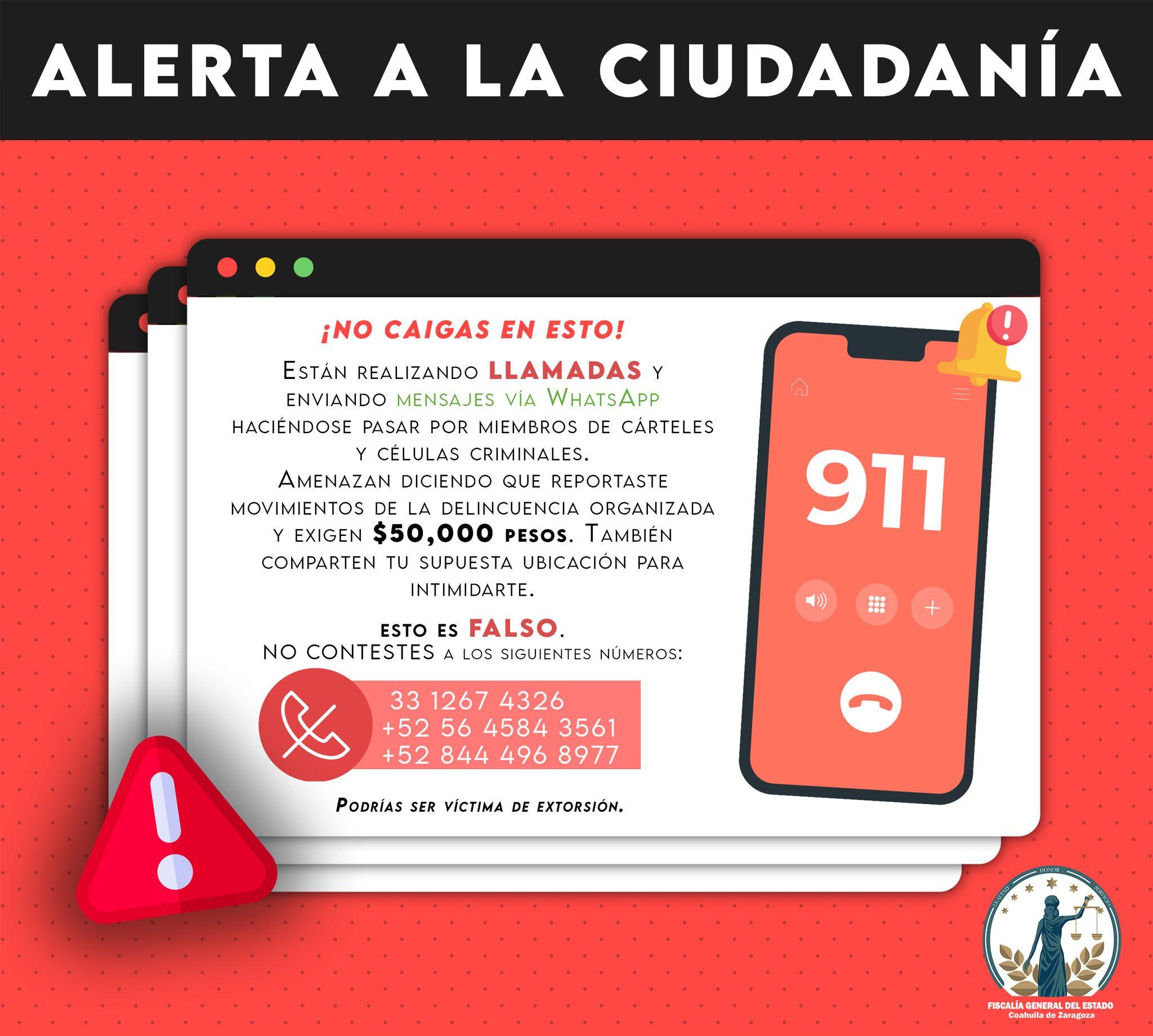 Emiten Policía Cibernética alerta por estos números