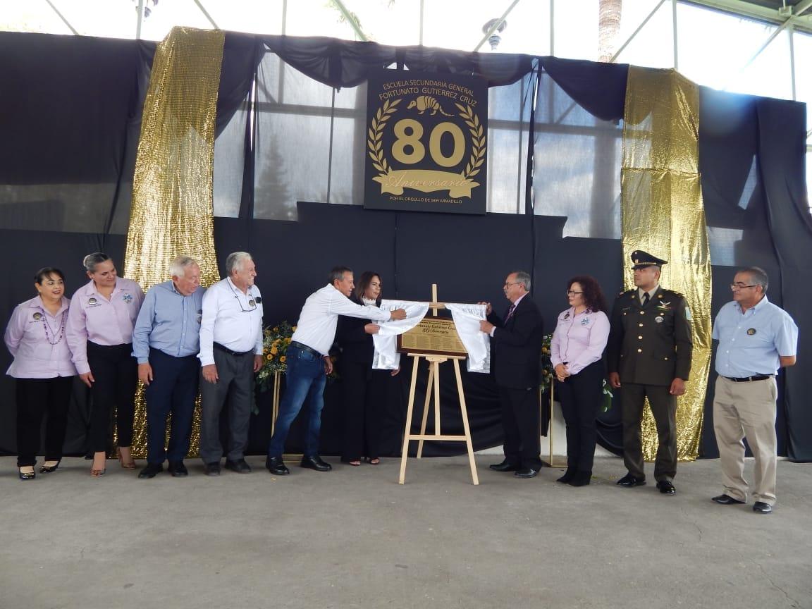 Celebran el 80 aniversario de la secundaria Fortunato Gutiérrez