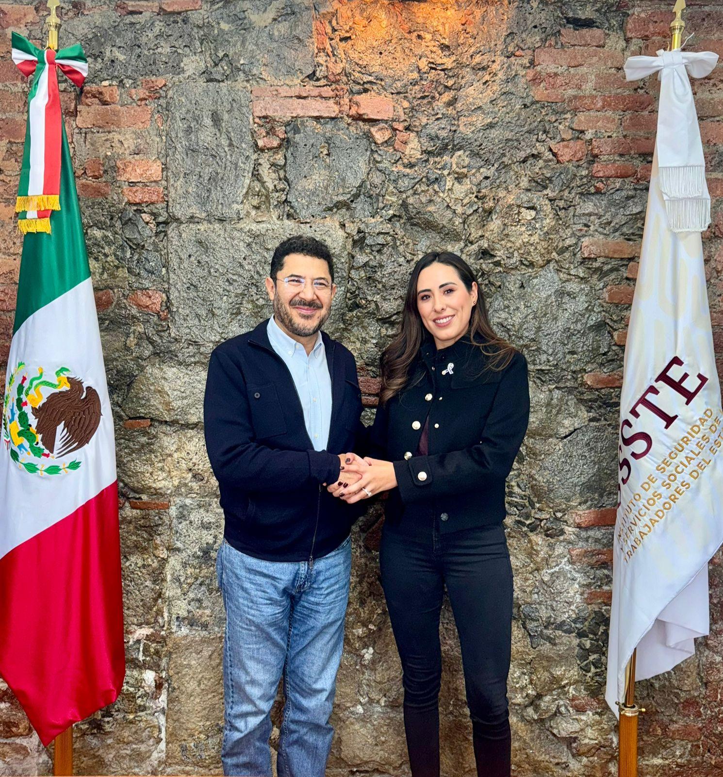 Se reúne Cecilia Guadiana con el Director General del ISSSTE, Martí Batres.