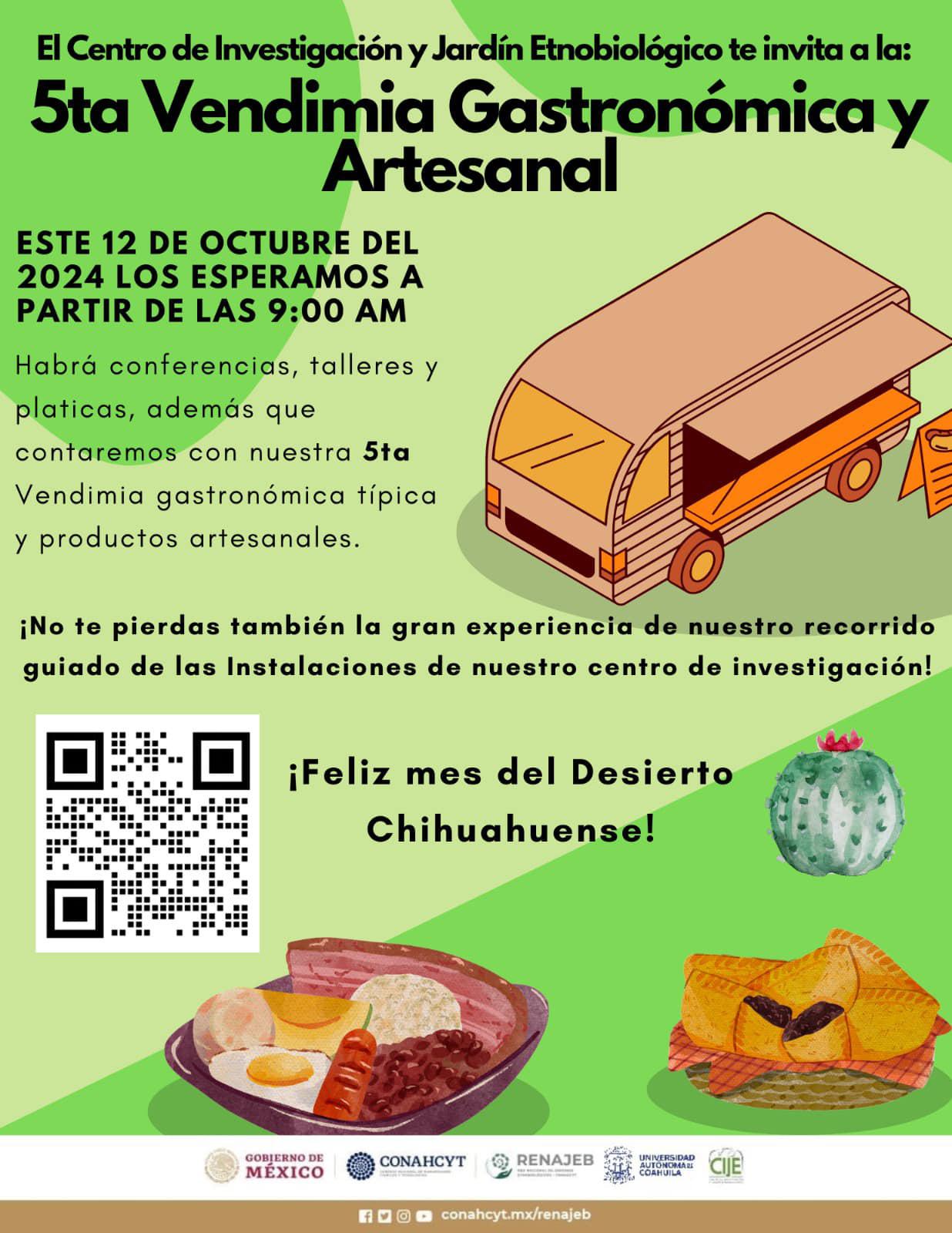Invita a la Quinta Vendimia Gastronómica y Artesanal