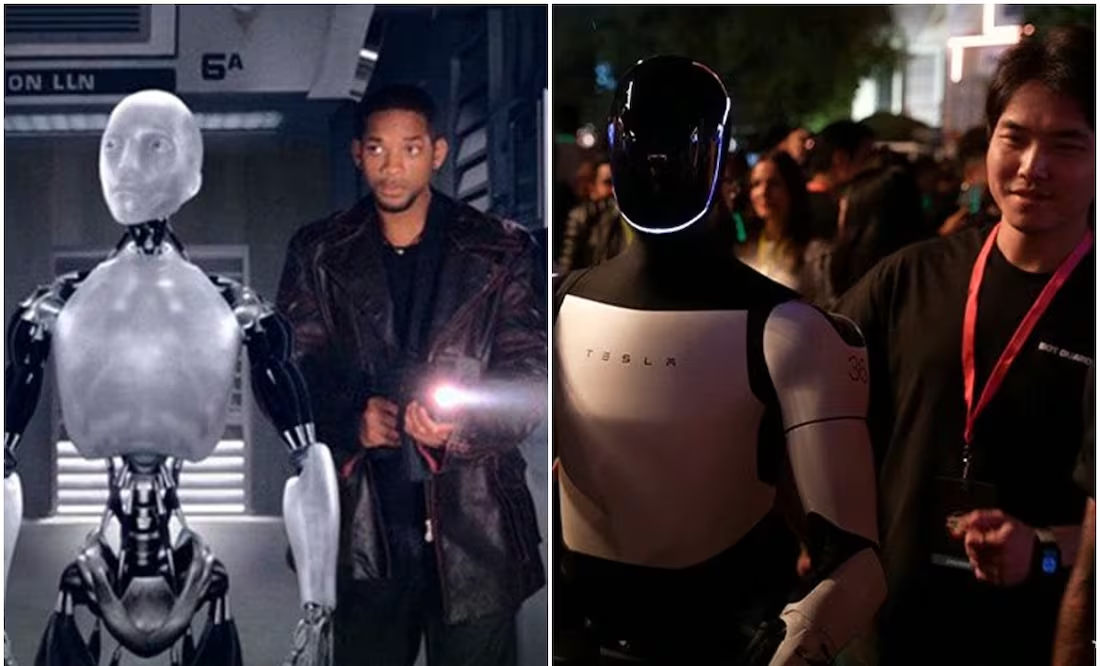 Comparan película “Yo, Robot” con Elon Musk tras presentar a Robotaxi y Optimus de Tesla