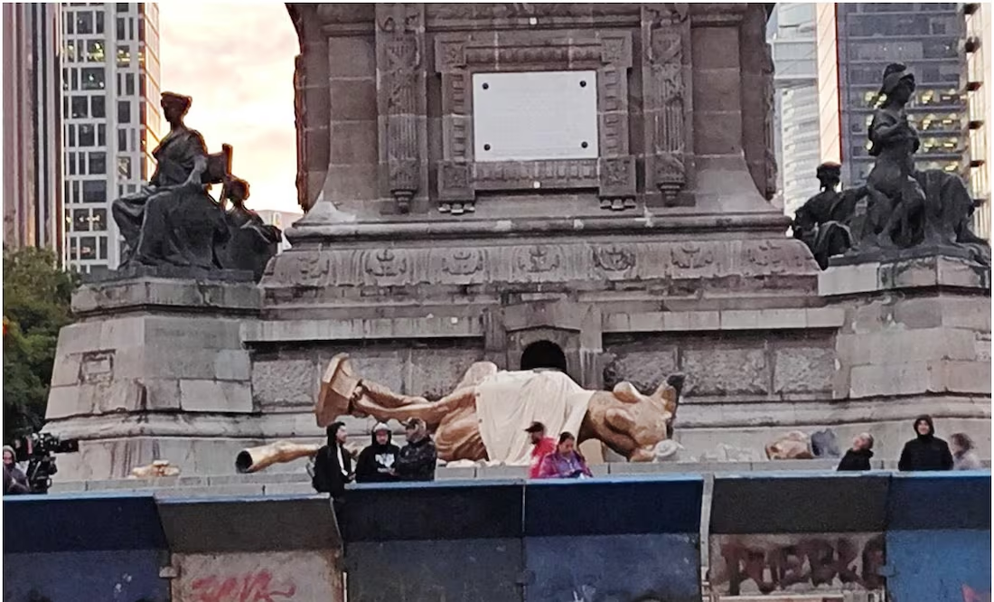 «El Ángel de la Independencia no se cayó, está bien»: Director de cine aclara qué pasó con la escultura; esto sabemos