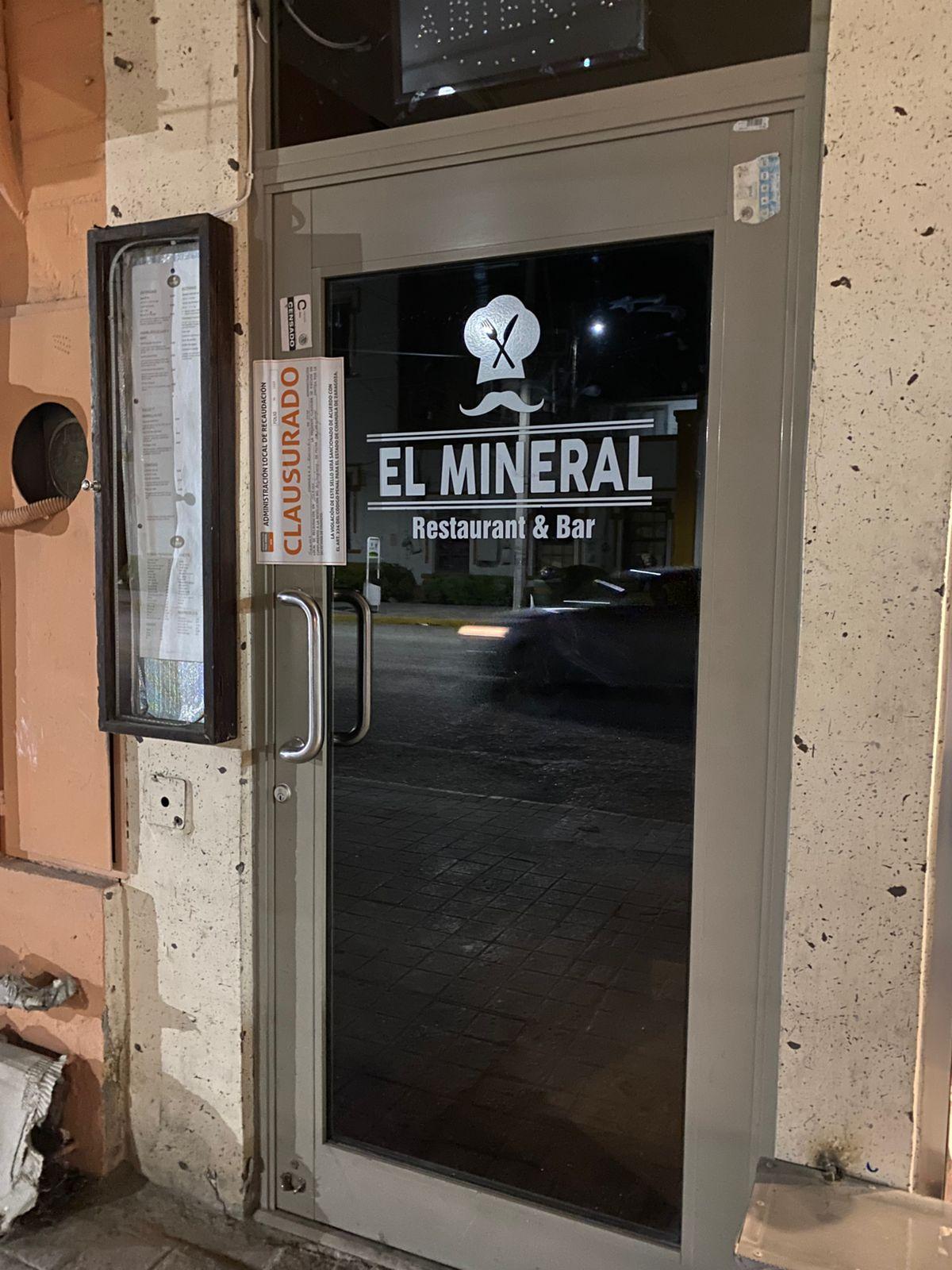 Clausuran bar “El Mineral”