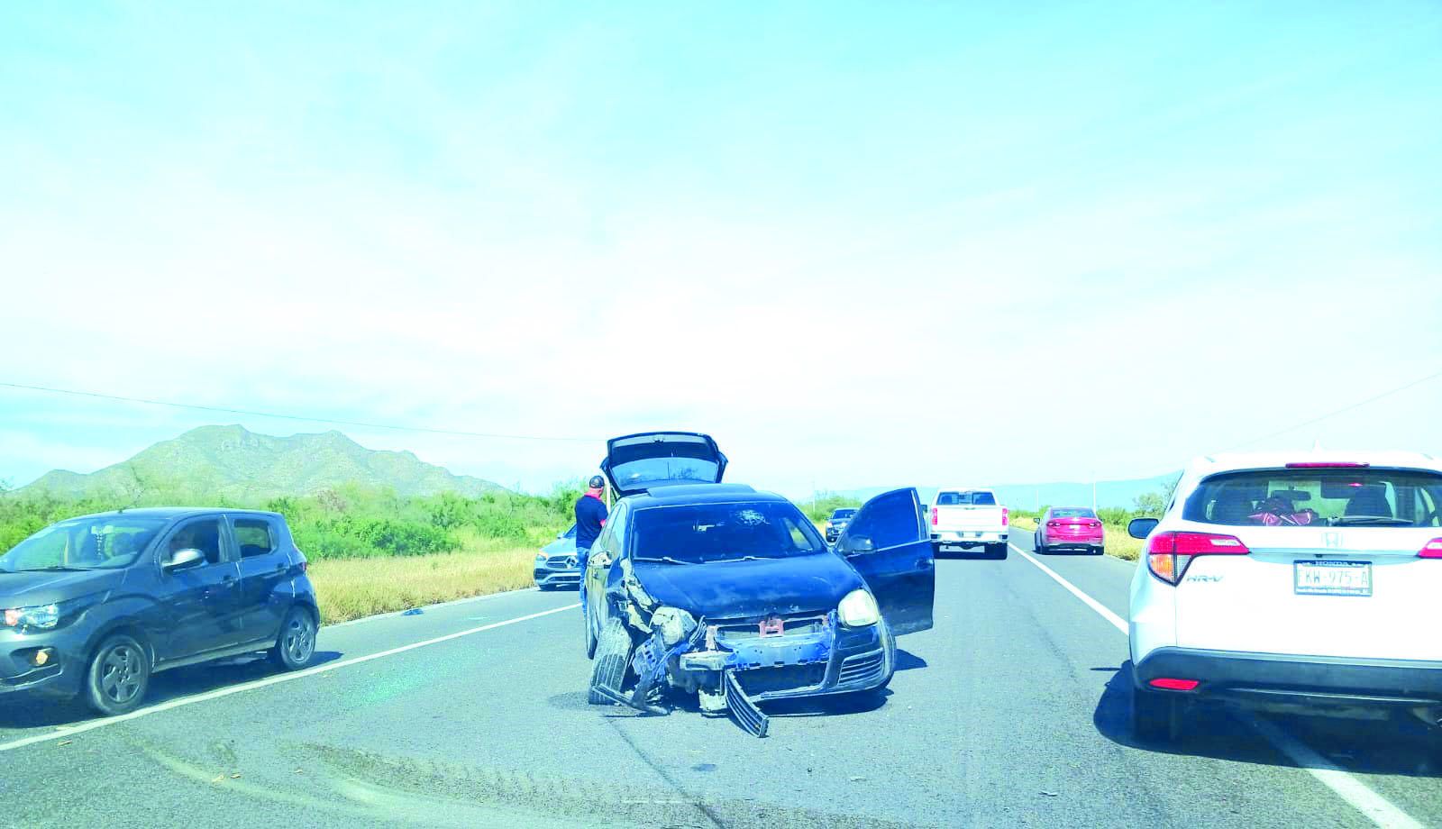 Fuerte choque por alcance en la 57