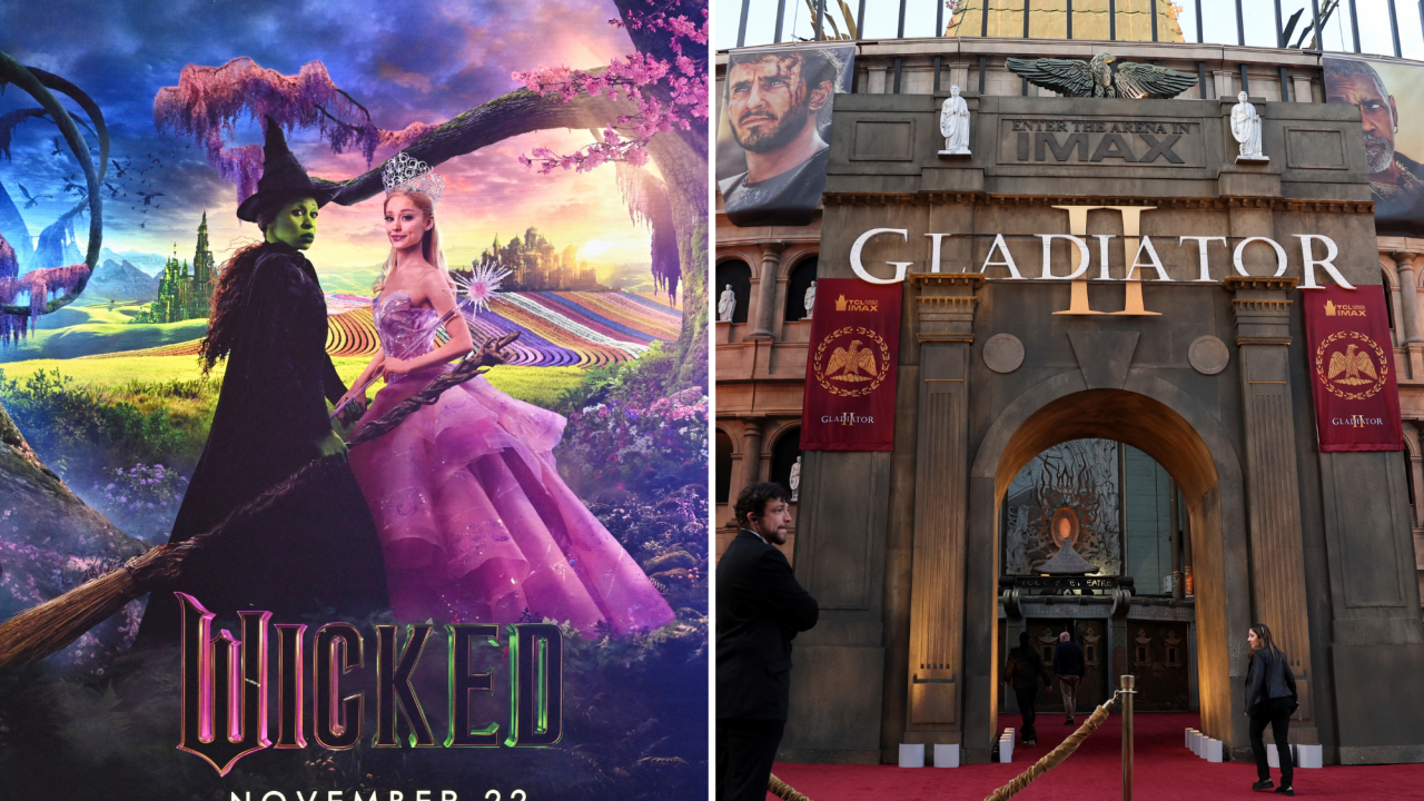 «Wicked» y «Gladiator II» recaudan 169.5 millones de dólares en la taquilla norteamericana