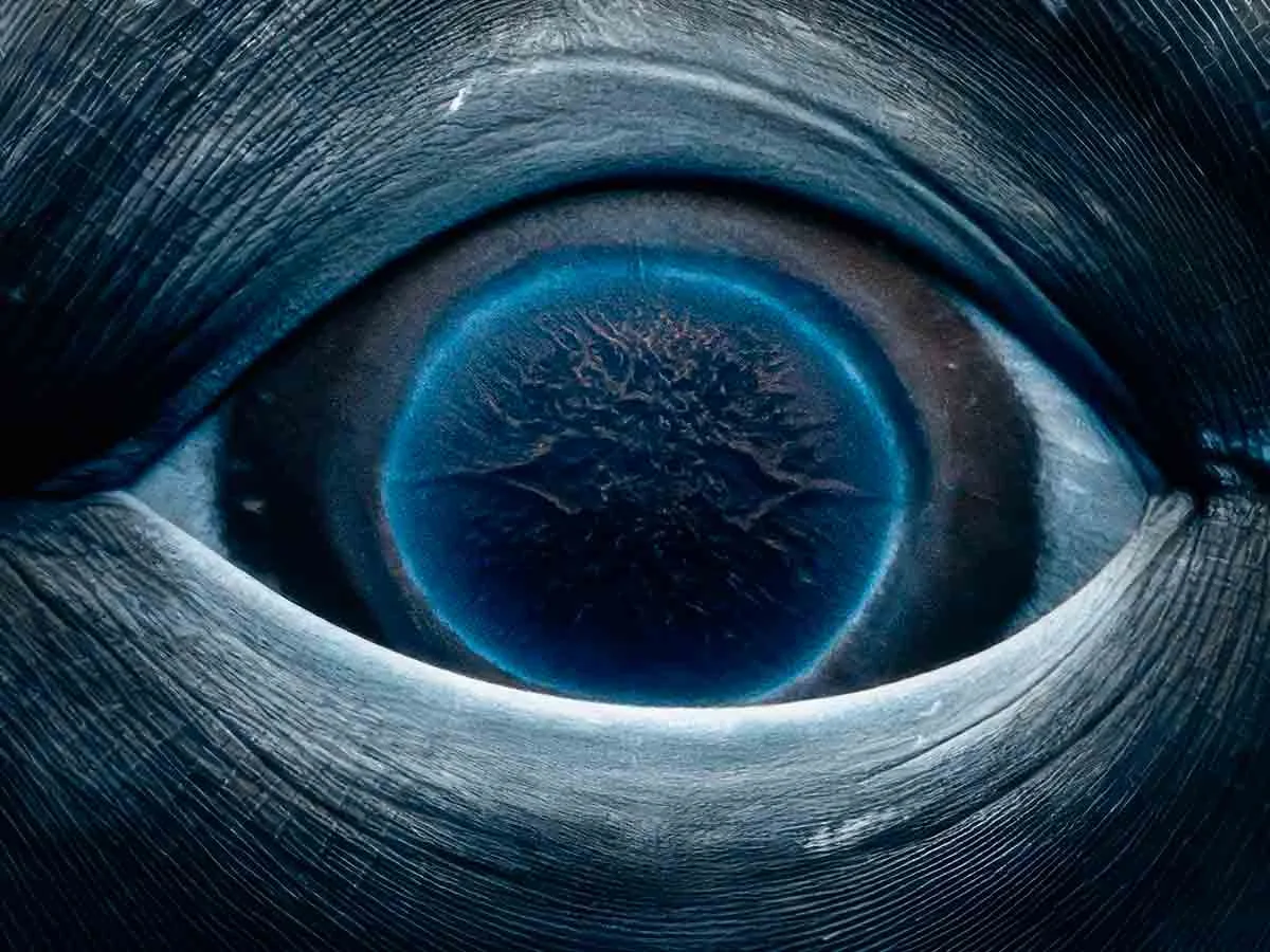 ‘Una galaxia en sus ojos’, fotógrafa capta en increíble primer plano el ojo de una ballena