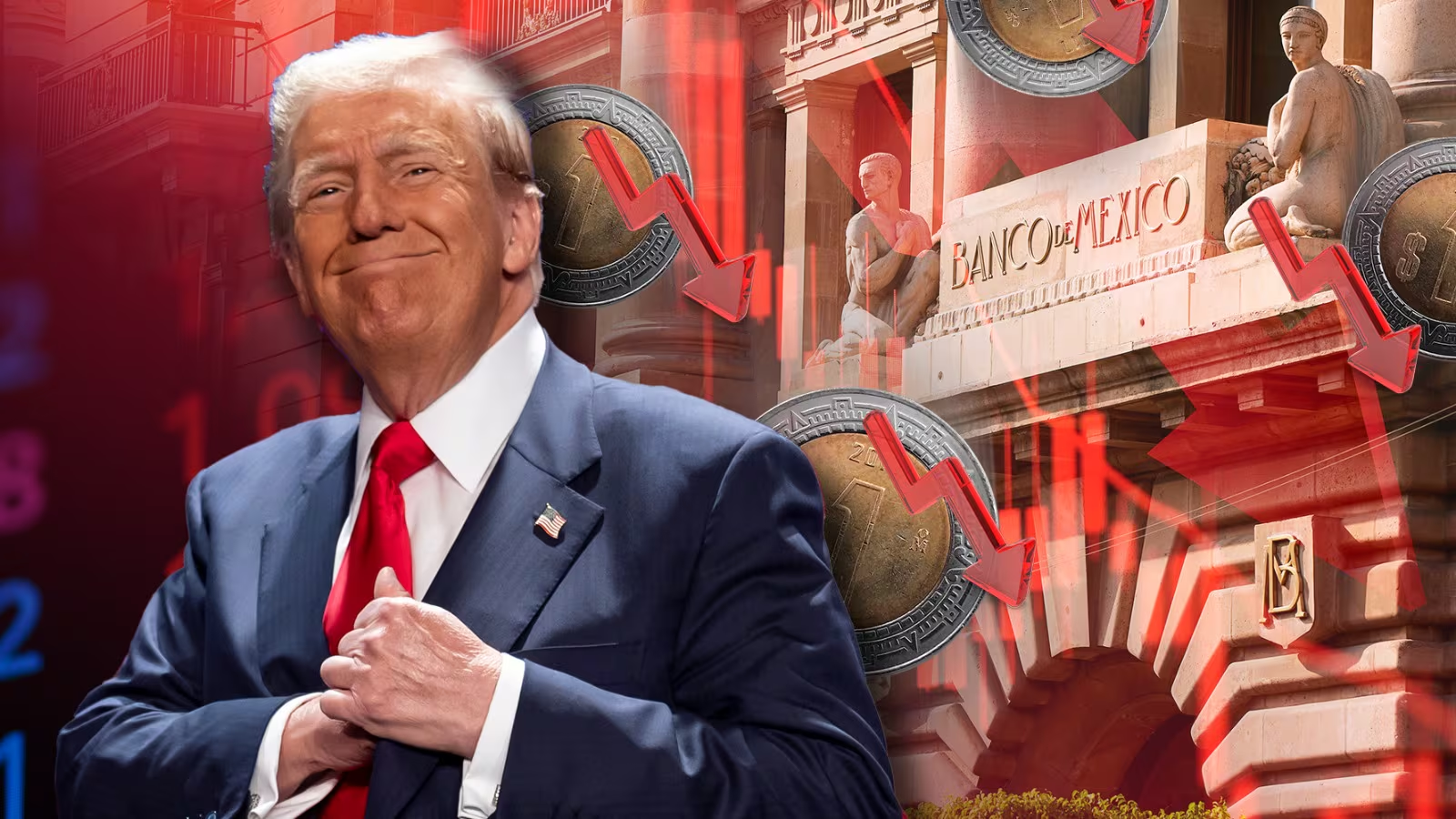 Caídas del peso por ‘efecto Trump’ influirán en recortes a tasa del Banxico, pronostican analistas
