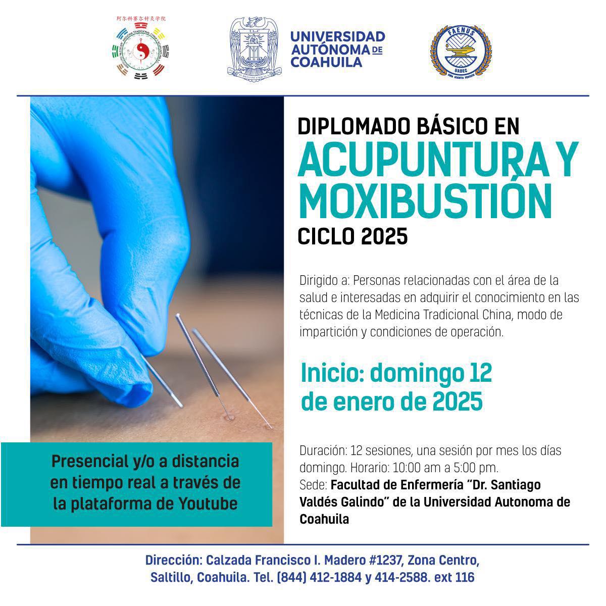 Cursa en UAdeC Diplomado Acupuntura y Moxibustión