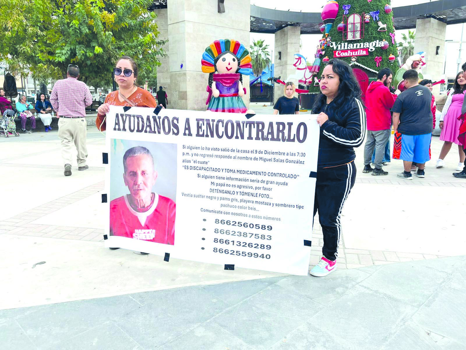 Demandan ayuda para encontrar a don Miguel