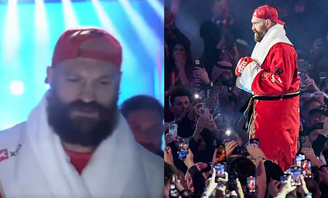 Tyson Fury sorprende y sale al ring a ritmo de una canción navideña de Mariah Carey
