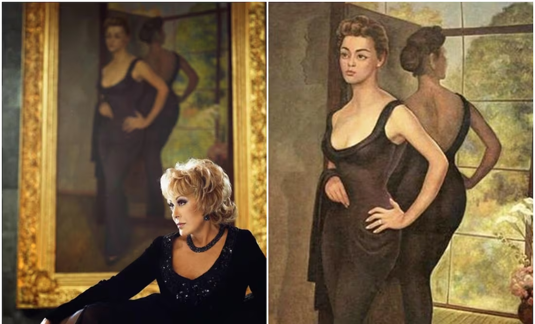 Cartonista analiza cuadro de Silvia Pinal, pintado por Diego Rivera; “son tres en una”