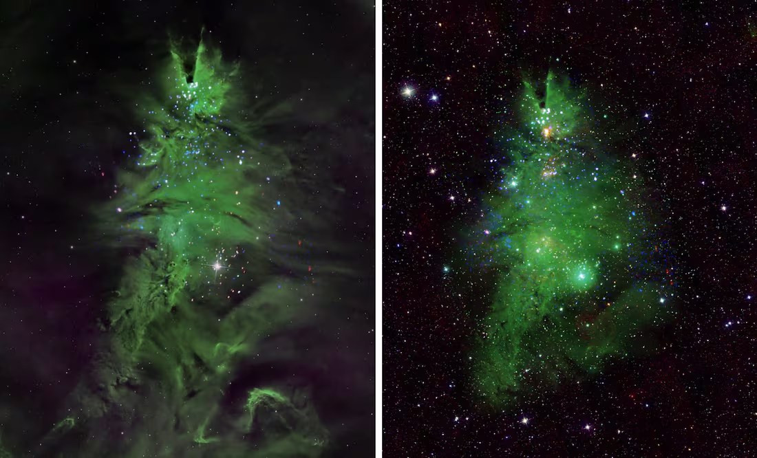 NASA celebra Navidad con sorprendente árbol en el espacio; fue formado por estrellas