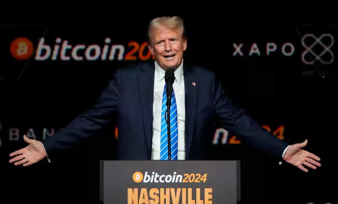 ¡De nada bitcoiners!, dice Trump tras subida de la criptomoneda; se atribuye mérito de que el Bitcoin supere los 100 mil dólares