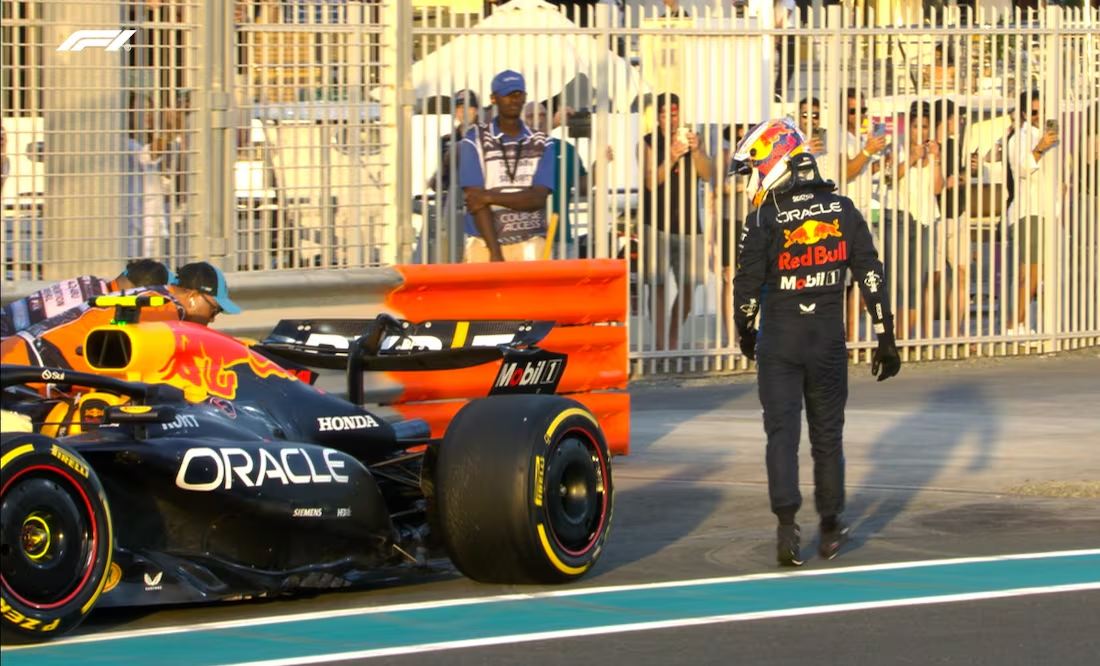 Checo Pérez abandonó el GP de Abu Dhabi 2024 tras ser impactado por Bottas; esto dijo el mexicano