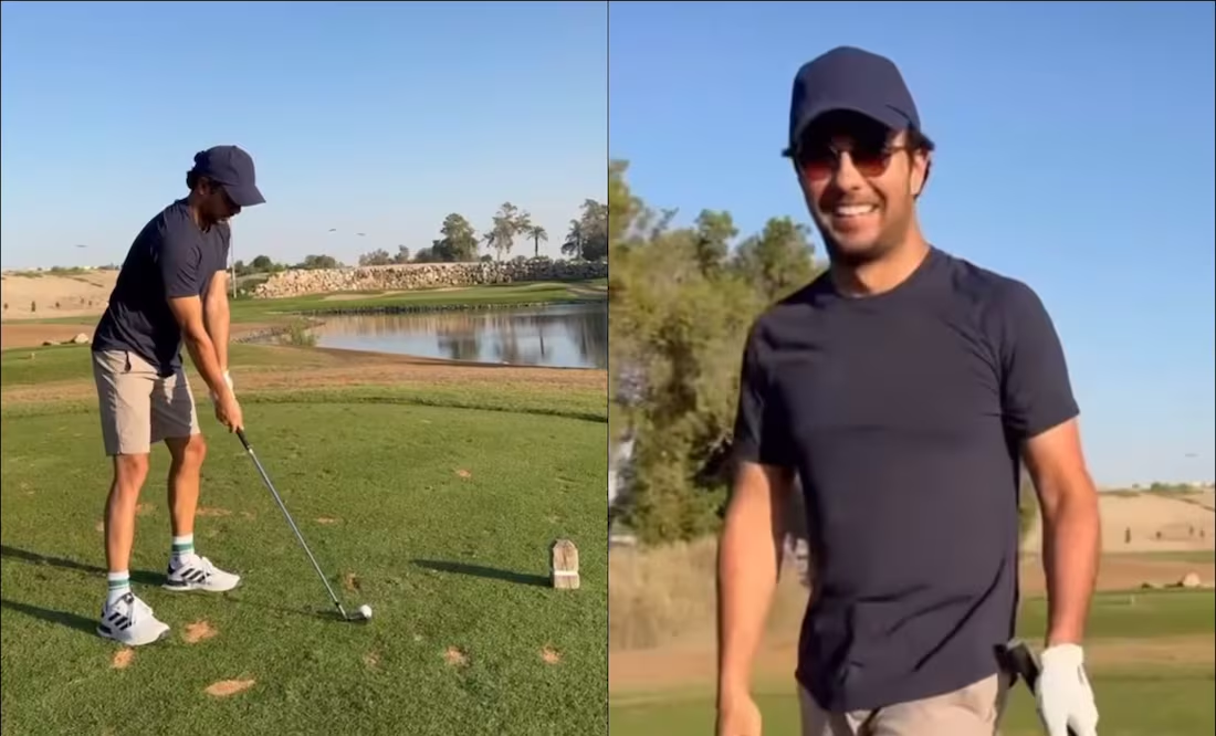 Checo Pérez calla de nuevo los rumores sobre su futuro; apareció jugando golf de cara a Abu Dhabi