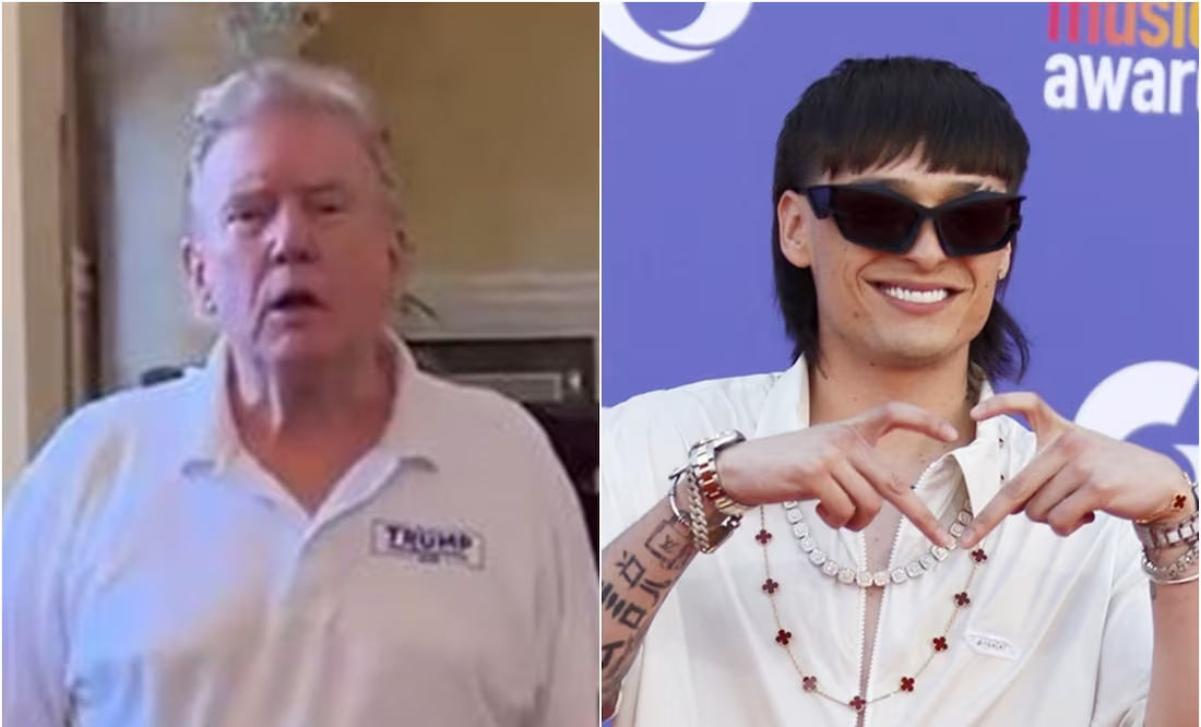 Donald Trump sorprende con nuevo look, ¿al estilo Peso Pluma?