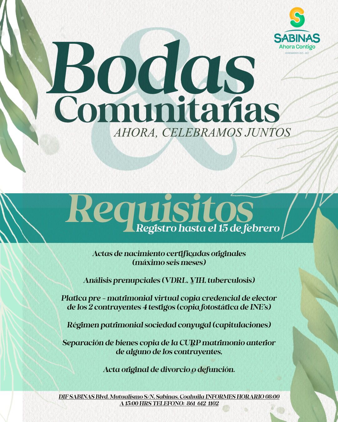 Invitan a participar en las Bodas Comunitarias 2025