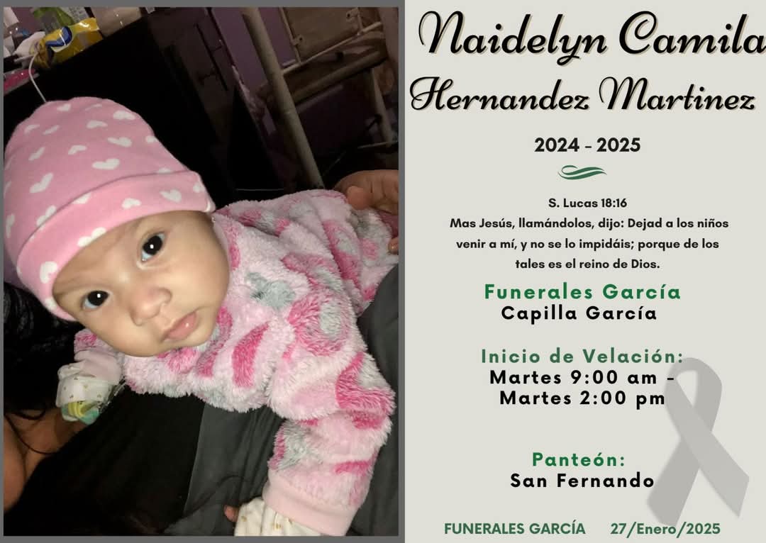 Muere bebé de 3 meses de nacida