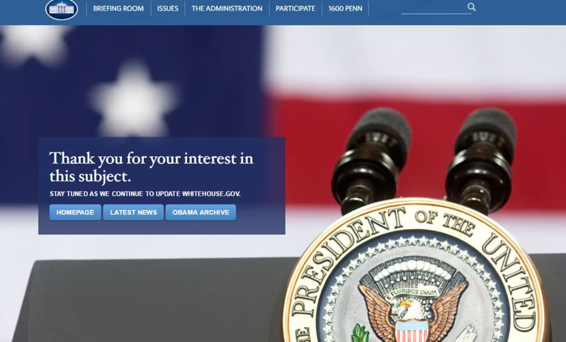“Página no encontrada”; Trump ordena el cierre de la página web y redes sociales de la Casa Blanca en español