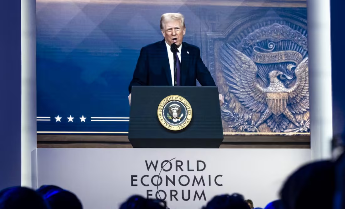 Trump en Davos: “fabriquen en Estados Unidos o paguen aranceles”; participa en el Foro Económico Mundial de forma remota