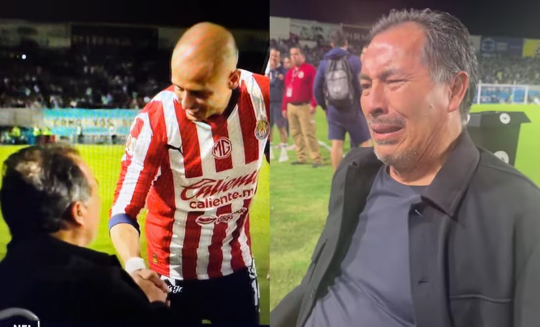 Benjamín Galindo recibe emotivo homenaje en partido de Chivas; el legendario exjugador no pudo evitar llorar