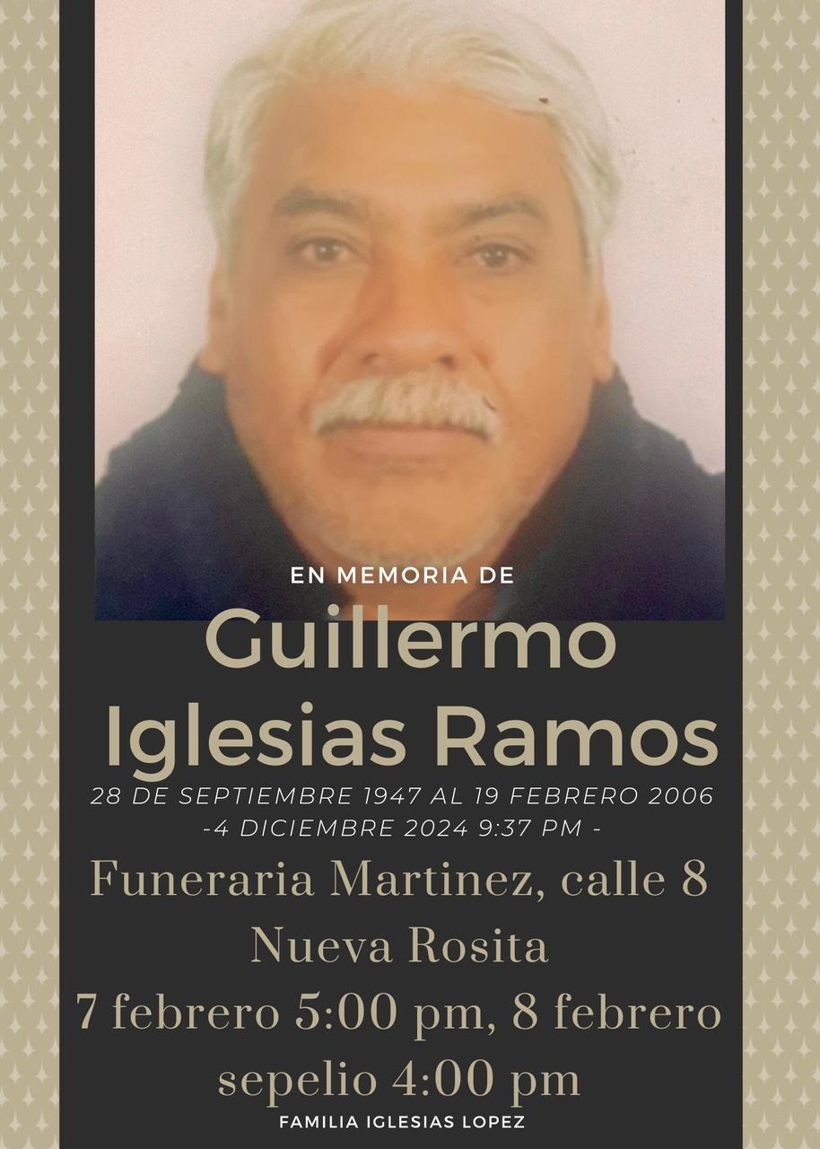 Recibe familia restos de Guillermo Iglesias