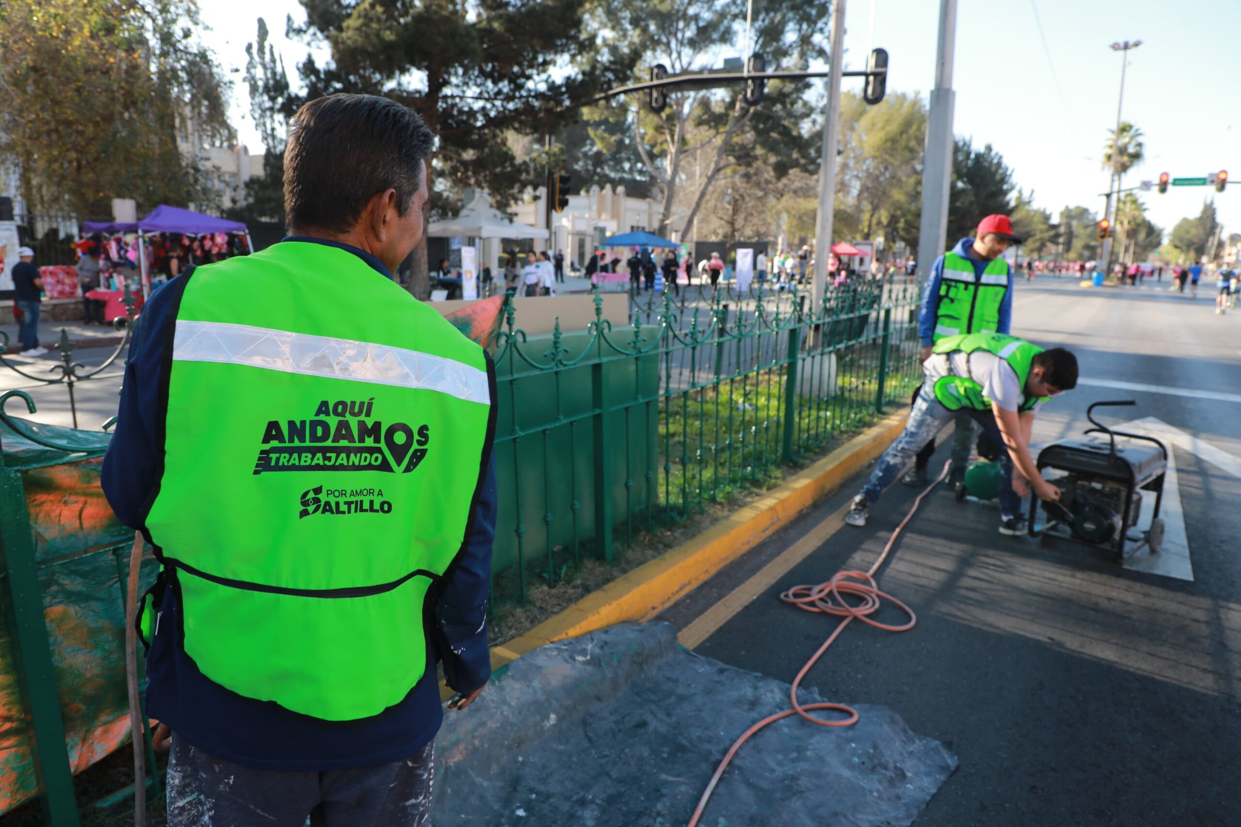 Restauran camellones del Venustiano Carranza