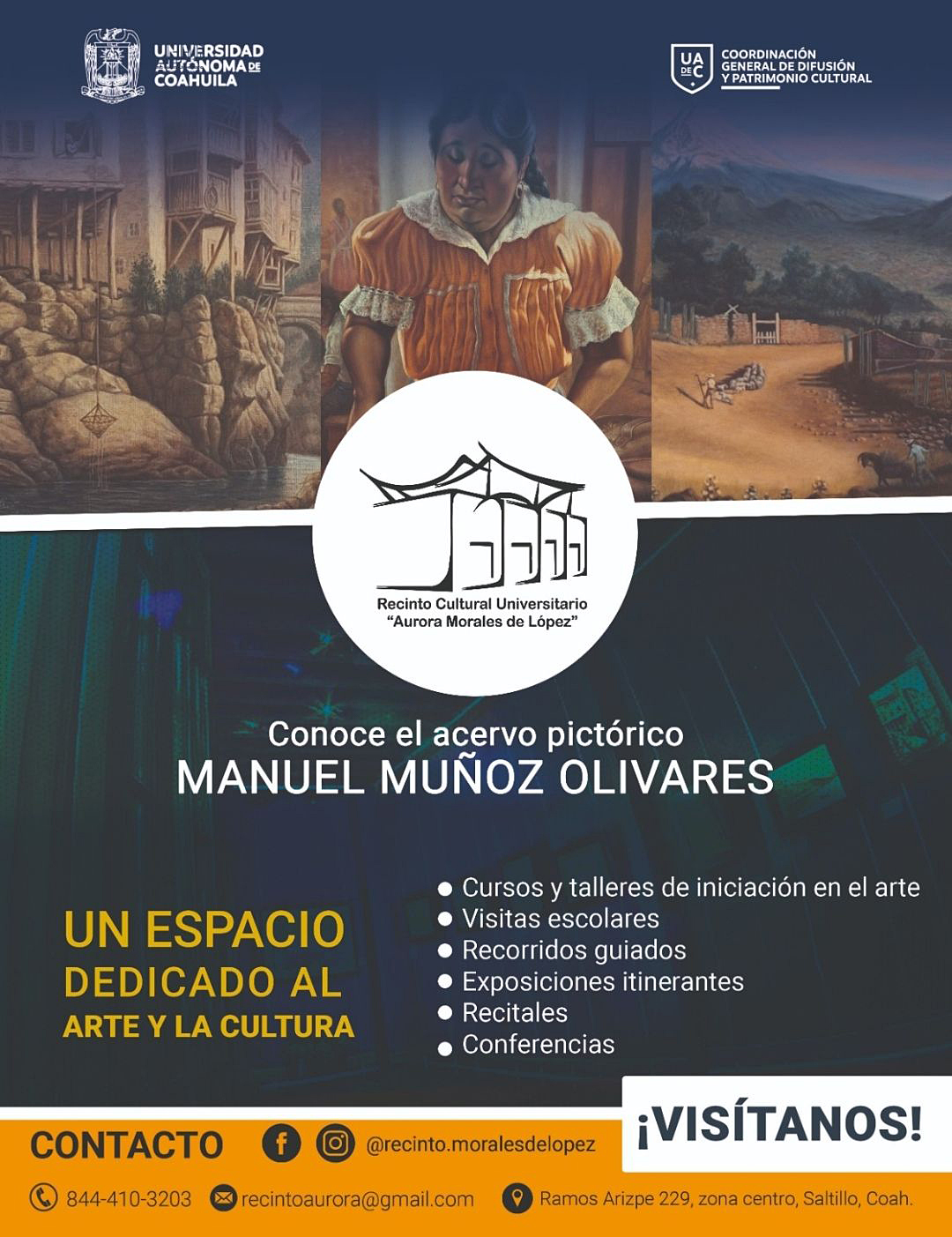 Invitan a visitar recinto cultural Aurora Morales