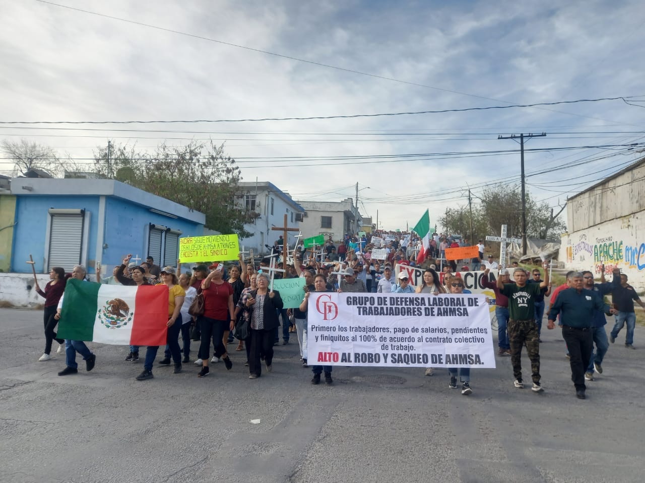 MARCHAN OBREROS; DEMANDAN JUSTICIA