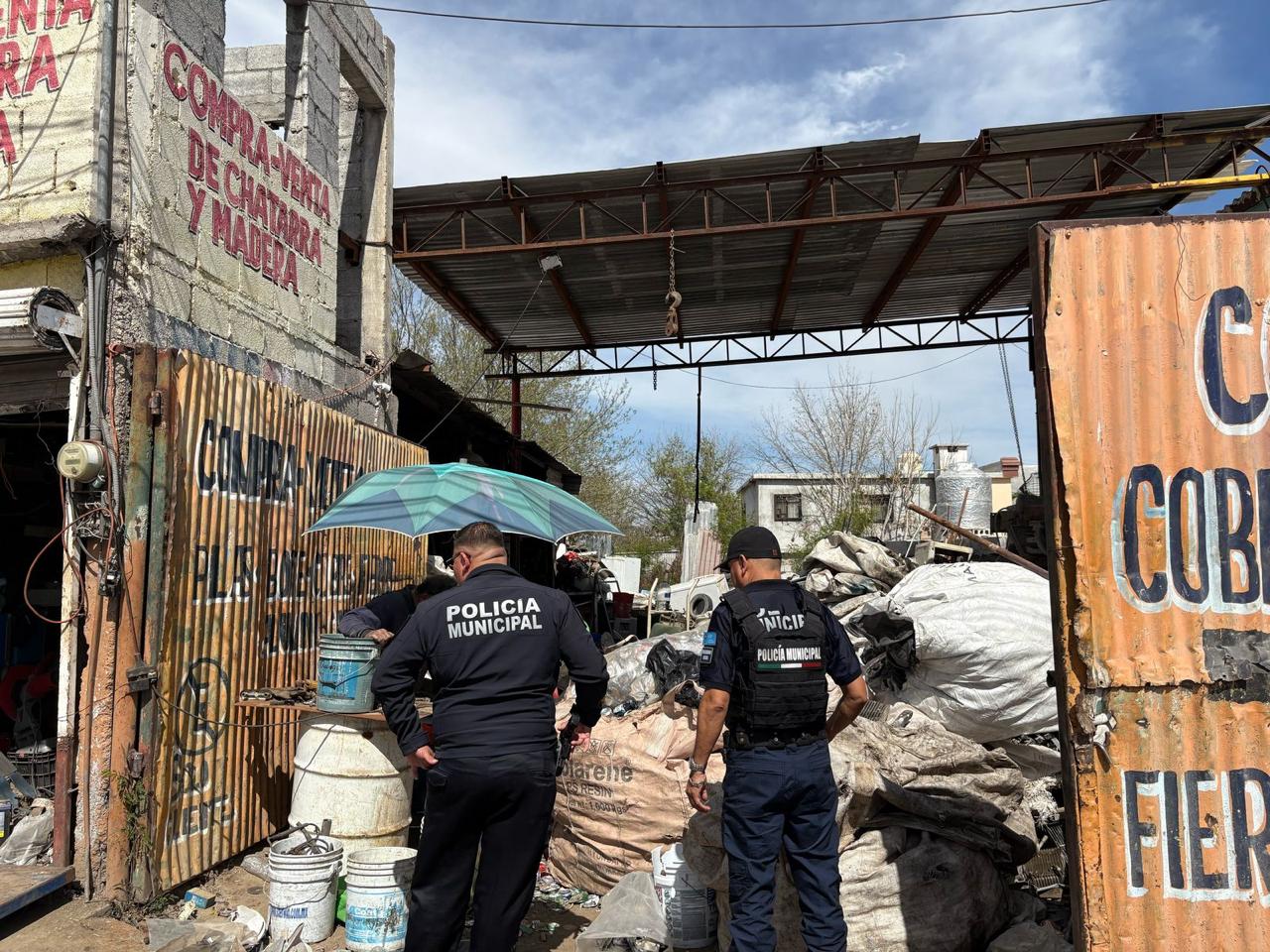 Revisiones en chatarreras realiza Policía Municipal