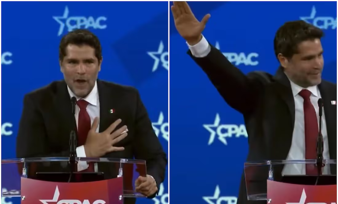 Eduardo Verástegui hace saludo calificado como nazi; critica al gobierno de Sheinbaum