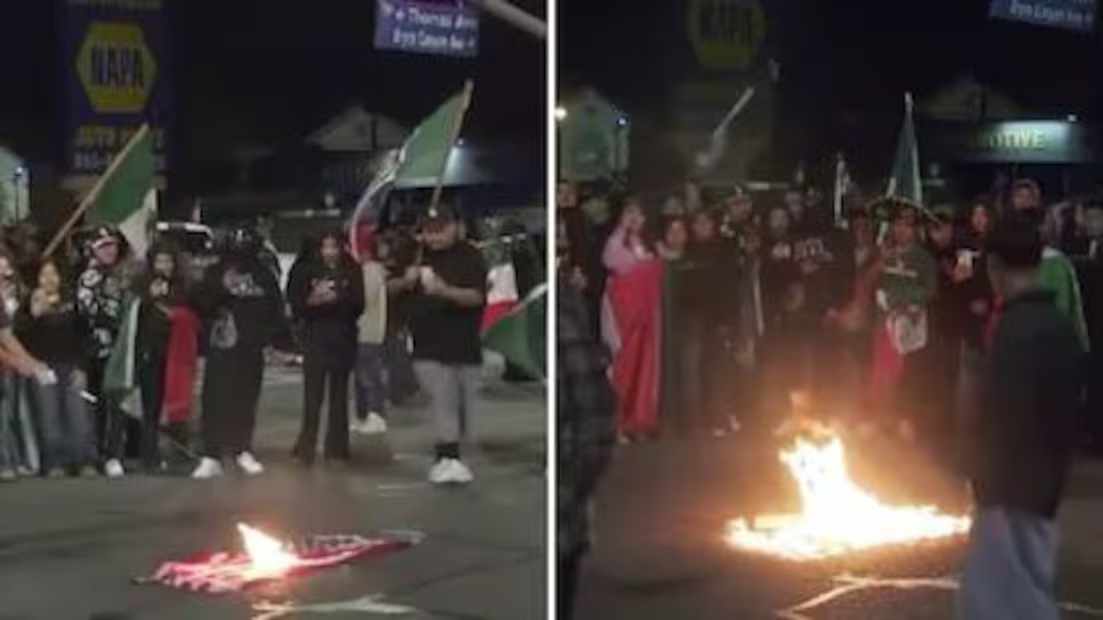 Mexicanos queman banderas en protesta por deportaciones; el reclamo se volvió viral en TikTok