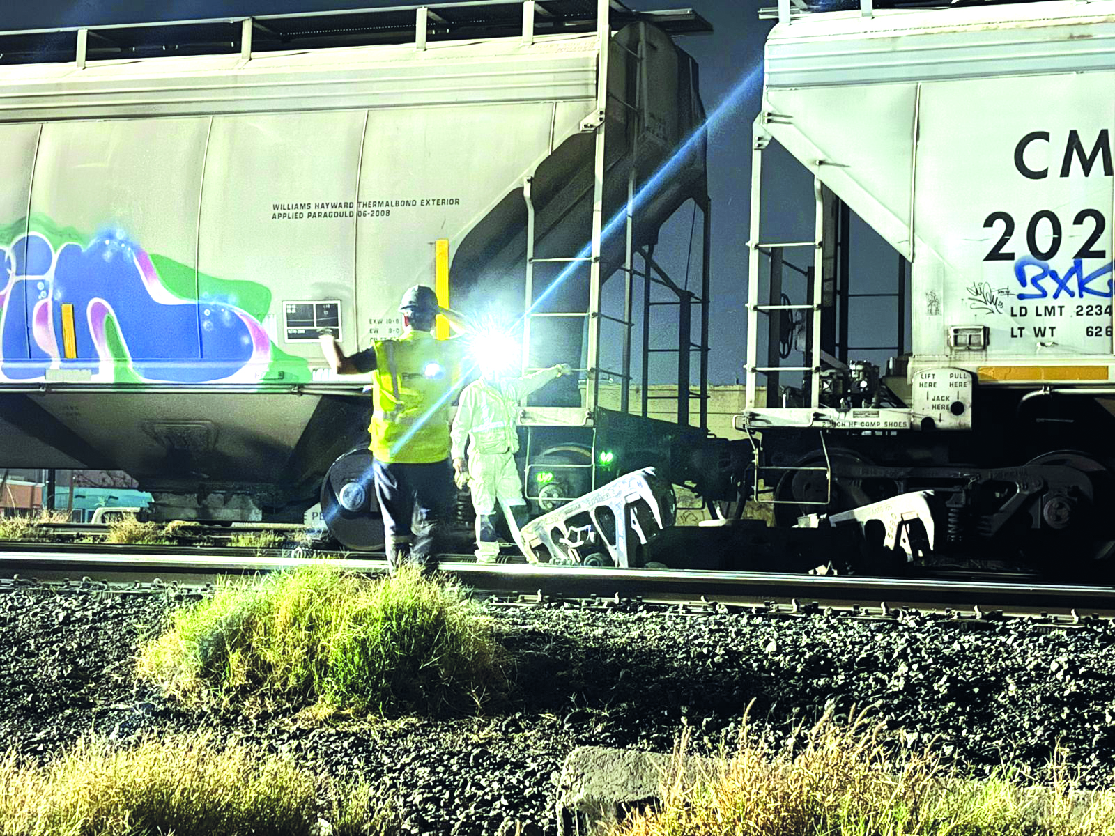 Se descarrilan cuatro vagones en Frontera