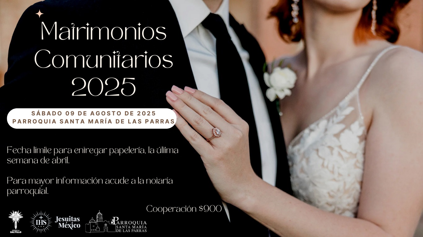 Parroquia convoca a bodas colectivas