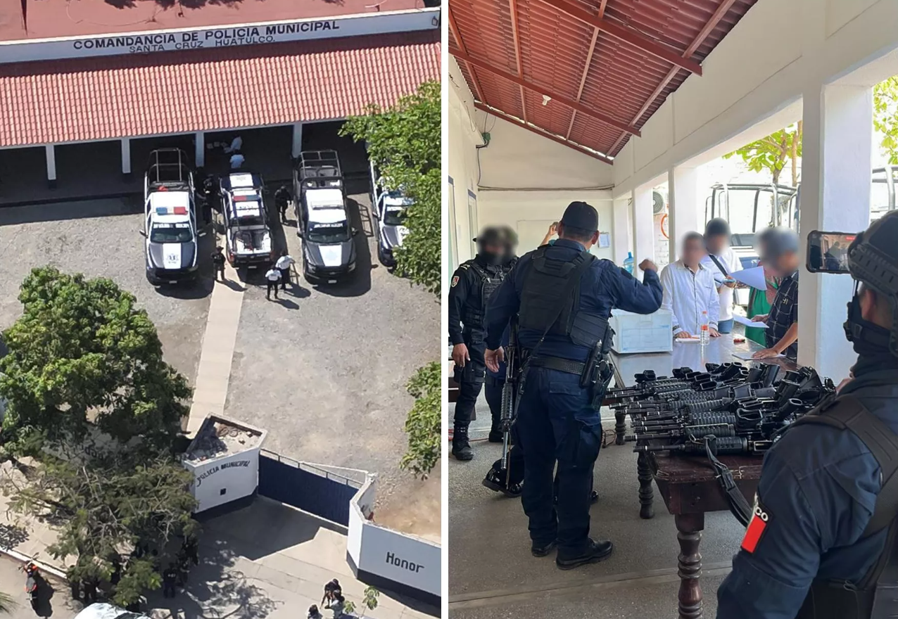 Catean y desarman a policía de Huatulco por asesinato de jóvenes de Tlaxcala