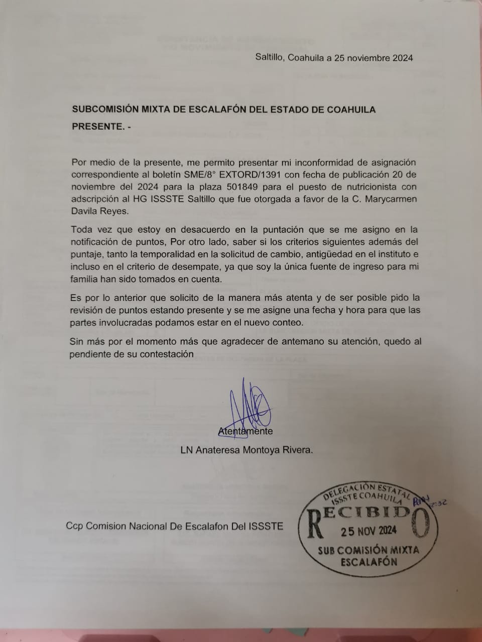Impugnan plazas del ISSSTE trabajadores