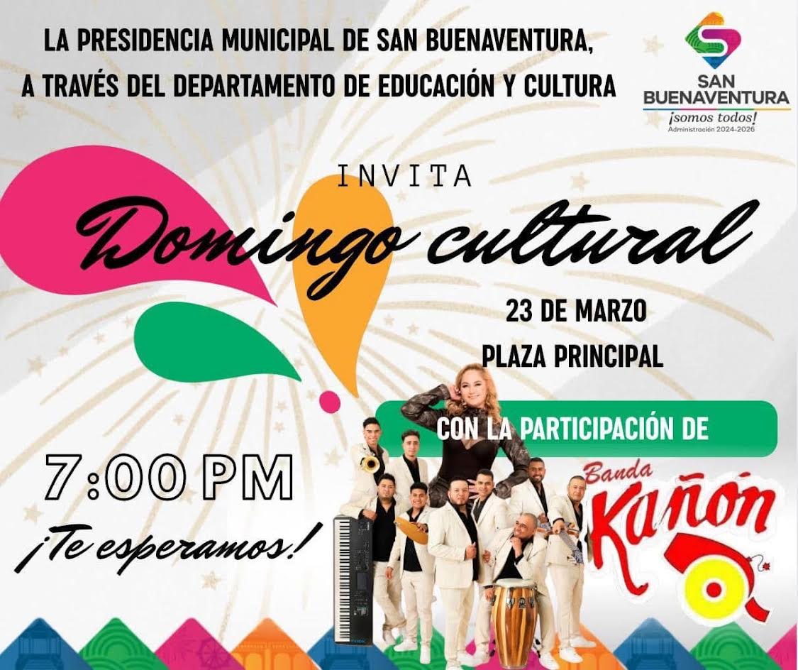 Invita San Buena al “Domingo Cultural”